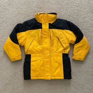 * NEW MOVES yellow and black all-weather snow jacket, EUC